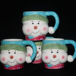 Delightful Frosty Snowman Mugs | Set of 4 Christmas Stuffins Mugs | Liv Canada